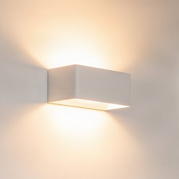 Arcchio Archio LED zidna lampa Karam, 20 cm, bijela, metal, gore/dolje, Bijela, Dnevni boravak/blagovaonica, Aluminij