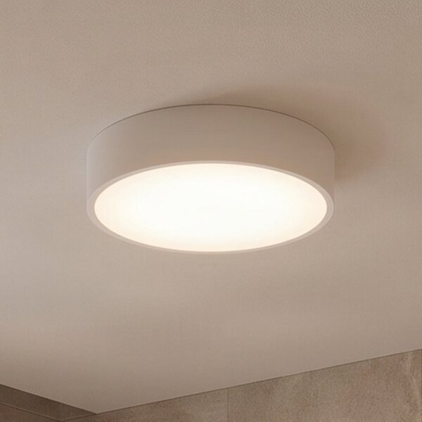 TEMAR LIGHTING Stropna svjetiljka Cleo 300, IP54, Ø 30 cm bijela, prigušiva, Bijela, Dnevni boravak/blagovaonica, Metal