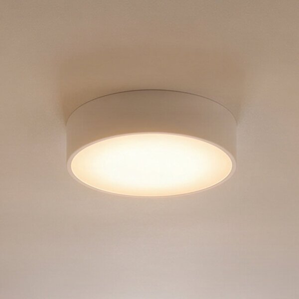 TEMAR LIGHTING Cleo stropna svjetiljka, Ø 30 cm, IP20, bijela, metalna, E27, prigušiva, Bijela, Dnevni boravak/blagovaonica, Metal