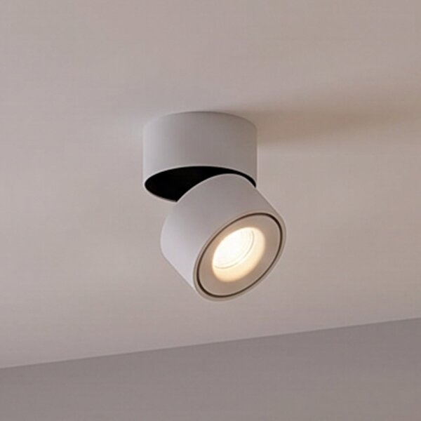 Arcchio Rotari LED stropni reflektor, bijeli, 1 žarulja, 1987 lm, prigušiva, Bijela, Područje hodnika, Aluminij