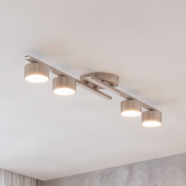 EMIBIG LIGHTING Stropna svjetiljka FRAGMENT, bež, duljina 87 cm, 4-svjetiljkasta, metalna, prigušiva, Bež, Dnevni boravak/blagovaonica, Metal, Strop polukružni s prostorom