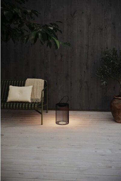 Crna LED lanterna sa solarnim panel/s USB za eksterijer (visina 54 cm) Cavia – Markslöjd