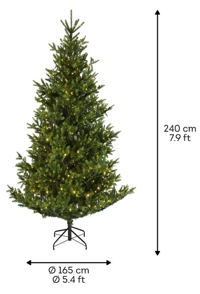 Nordmann umjetno božićno drvce 240 cm sa LED lampicama - 231 - 260 cm - Sa lampicama - 161 do 200cm