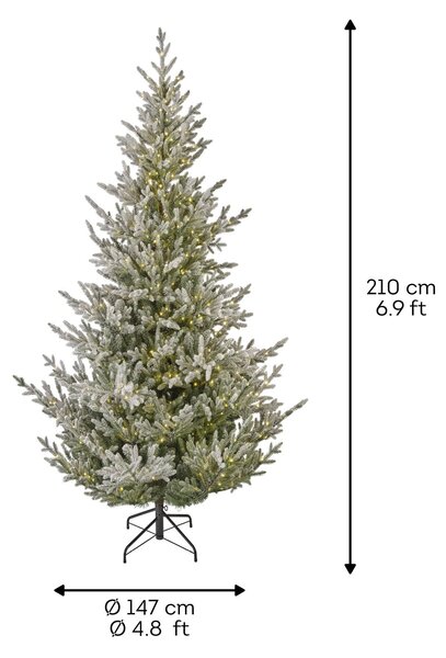 Umjetno božićno drvce Norway 210 + LED lampice - snježno drvce - 201 - 230 cm - Sa lampicama - 131 do 160cm