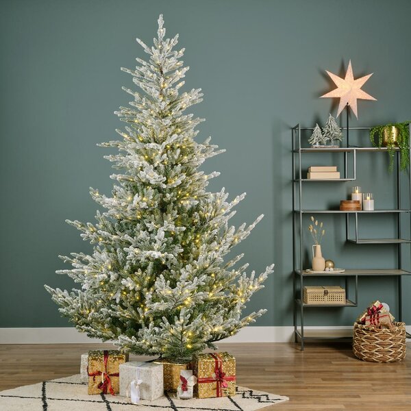 Umjetno božićno drvce Norway 210 + LED lampice - snježno drvce - 201 - 230 cm - Sa lampicama - 131 do 160cm