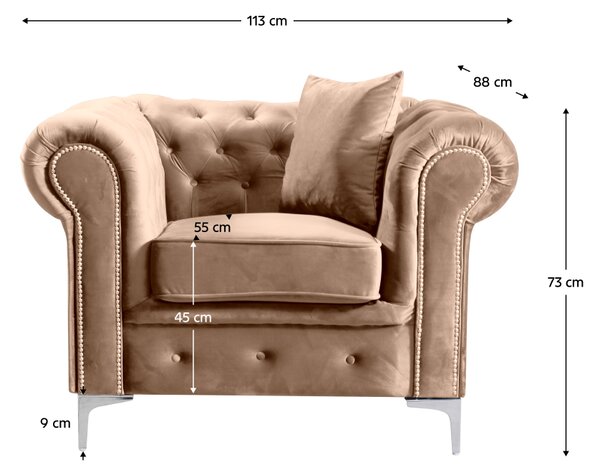Zondo.hr Luksuzna fotelja Rikaro (velvet 28) . 1064057