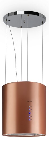 Klarstein Barett, otočna napa, Ø 38 cm, recirkulacija zraka 522 m³ / h, LED, bakar