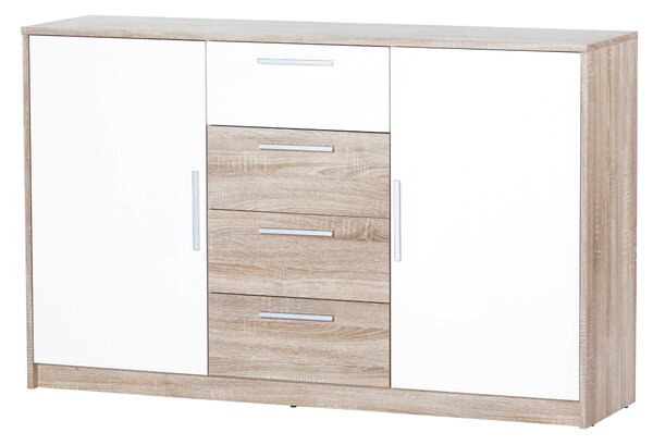 Komoda Melinne 05 (hrast sonoma 3D + bijela)