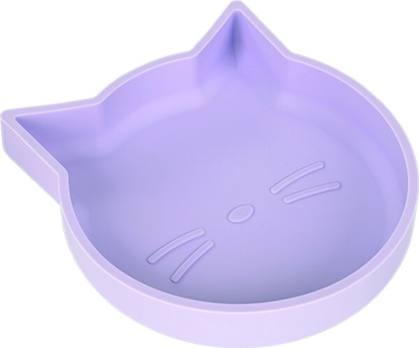 AniOne posuda za mačke Pepe&Kitty silikonska ljubičasta 240 ml
