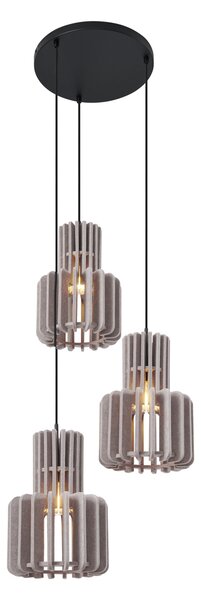 Retro visilica crna s taupe 3-svjetla - Felt