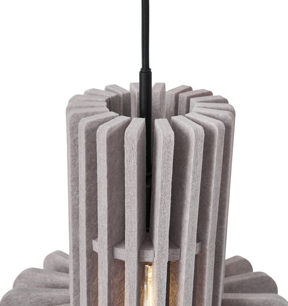Retro visilica crna s taupe 3-svjetla - Felt