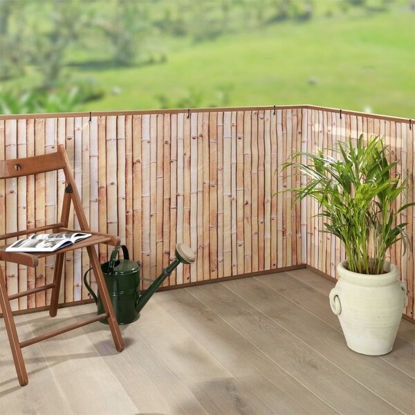 Svjetlo smeđi plastičan balkonski zastor 500x85 cm – Maximex