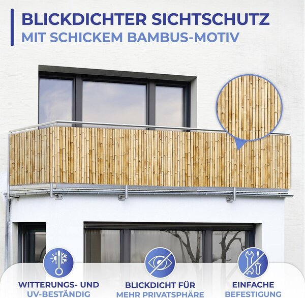 Svjetlo smeđi plastičan balkonski zastor 500x85 cm – Maximex