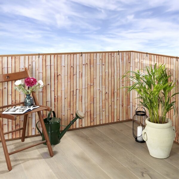 Svjetlo smeđi plastičan balkonski zastor 500x85 cm – Maximex