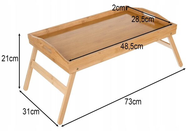 Sklopini stol za doručak od bambusa 50x30cm