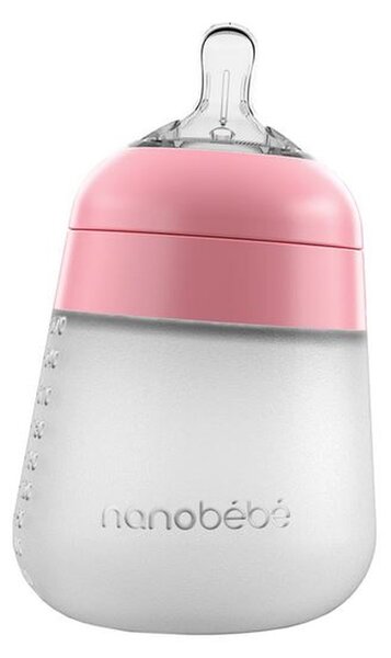 NANOBEBE silikonska bočica Flexy 270ml - Roza PINK