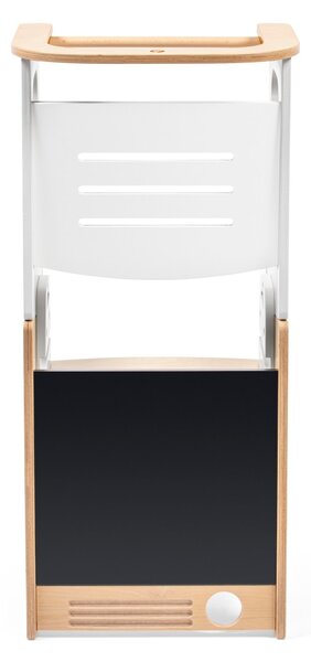 Maxi-Cosi edukativni toranj Toucan 3u1 - Natural Wood/White Montessori toranj za učenje, stol i stolica