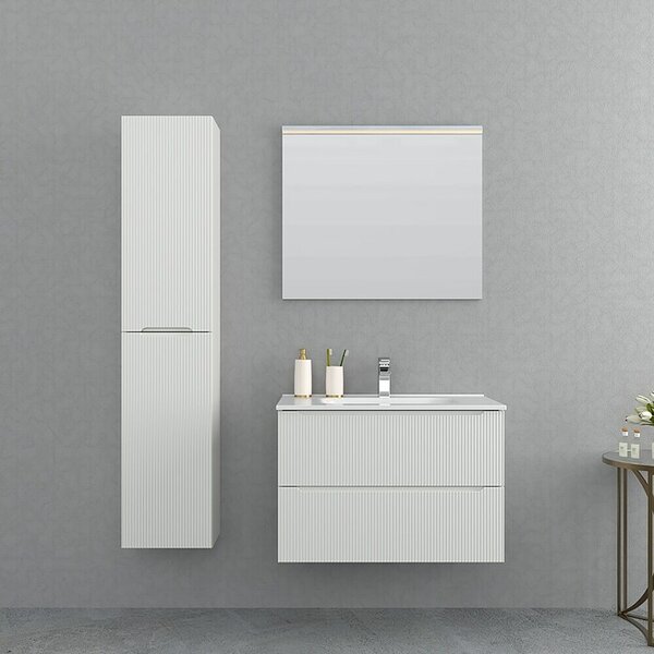 Kupaonski ormarić za ugradbeni umivaonik Lote (Š x D x V: 80 x 46 x 55 cm, Bijela)