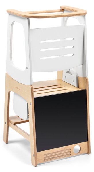 Maxi-Cosi edukativni toranj Toucan 3u1 - Natural Wood/White Montessori toranj za učenje, stol i stolica