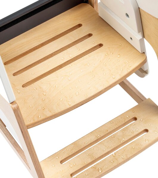 Maxi-Cosi edukativni toranj Toucan 3u1 - Natural Wood/White Montessori toranj za učenje, stol i stolica
