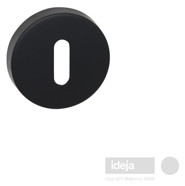 Rozeta inox crna mat <span>ključ, cilindar ili wc</span> Ključ