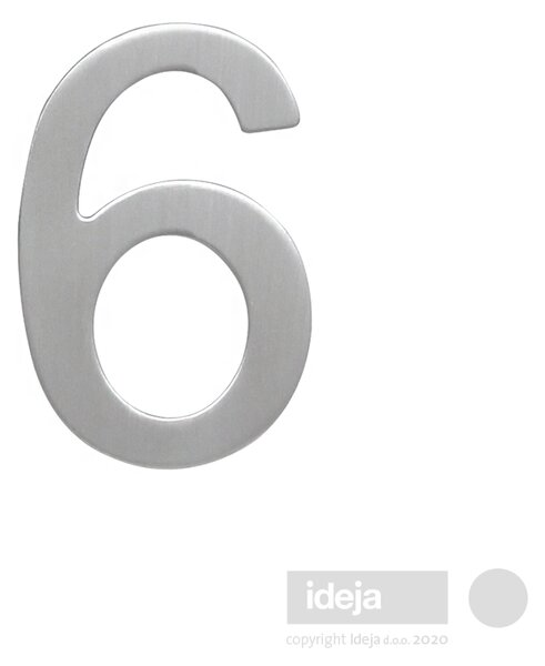 Broj "6 ili 9" inox samoljepivi za vrata