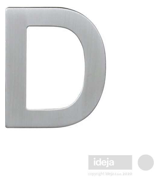 Slovo "D" inox samoljepivo za vrata