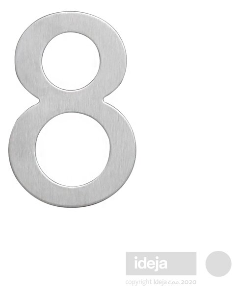 Broj "8" inox samoljepivi za vrata