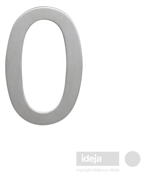 Broj "0" inox samoljepivi za vrata