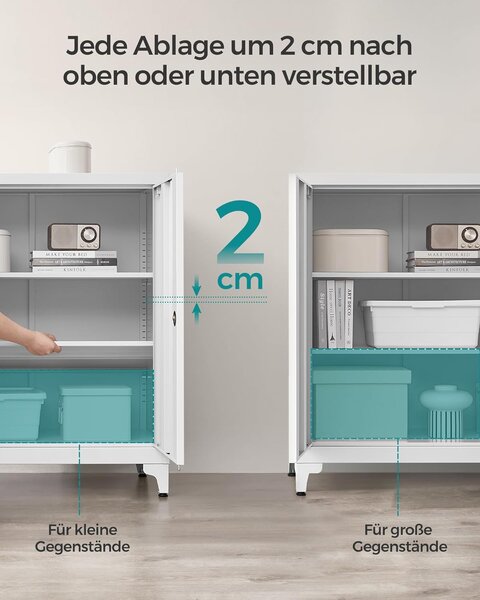 Ormar za dokumente, 40 x 80 x 90 cm, mat sive boje | SONGMICS