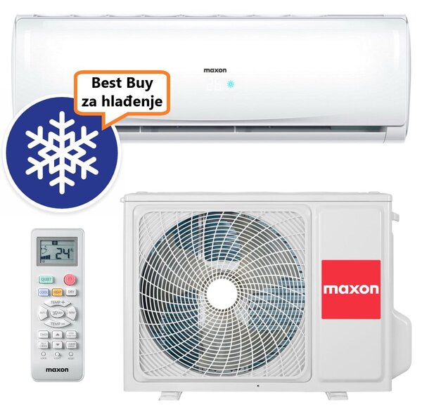 MAXON ECO KLIMA UREĐAJ 2,5kW MXI-09HE013i - Wi-Fi, za prostor do 25m2, A++ energetska klasa