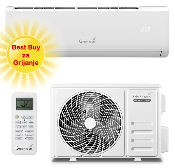 GREEN TECH KLIMA UREĐAJ 3,4kW 12-IND2, za prostor do 35m2, A++ energetska klasa, R32
