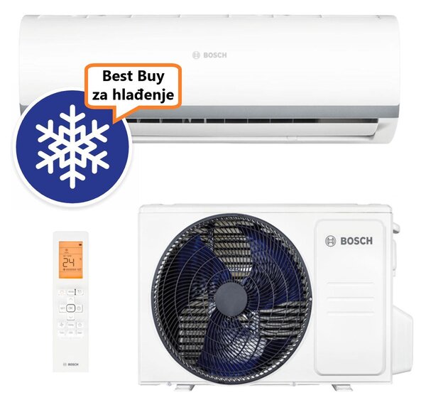 BOSCH KLIMA UREĐAJ 2,6kW CL2000-Set 26 WE, za prostor do 25m2, A++ energetska klasa, R32