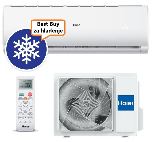 HAIER KLIMA UREĐAJ 2,6kW AS25THMHRA-C/1U25YEFFRA-C - Tide Plus, za prostor do 30m2, A++ energetska klasa