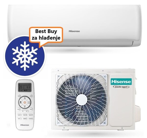 HISENSE KLIMA UREĐAJ 3,4kW CD35YR3F - Eco Smart Inverter +, za prostor do 35m2, A++ energetska klasa, R-32