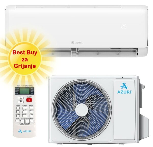 AZURI KLIMA UREĐAJ 3,5 kW AZI-WK35XA- Aries Inverter, za prostor do 35m2, A++ energetska klasa, Wi-Fi, R-32