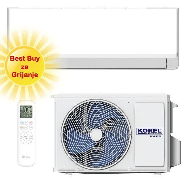 KOREL KLIMA UREĐAJ 3,5kW KSAZ-12DCEG - ZENIT, za prostor do 35m2, A+++ energetska klasa, Wi-Fi, R32