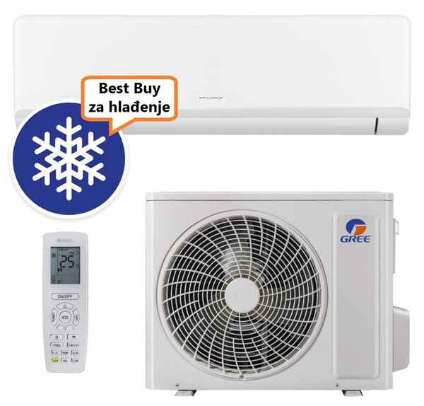 GREE KLIMA UREĐAJ 3,2kW: GWH12AWBXBB - Cosmo Economical, za prostor do 35m2, R32, A++ energetska klasa