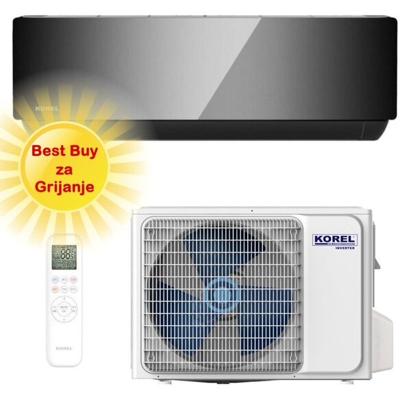 KOREL KLIMA UREĐAJ 3,6kW KSAJP-12DCEG - URBAN ART PLUS, za prostor do 35m2, A++ energetska klasa, Wi-Fi, R32
