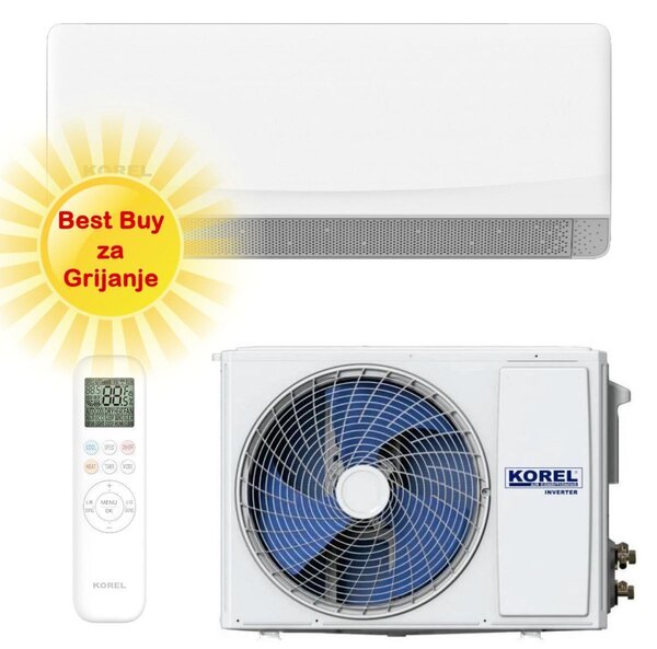 KOREL KLIMA UREĐAJ 3,5kW KSAME-12DCEG - MAGIC BREEZE, za prostor do 35m2, A+++ energetska klasa, Wi-Fi, R32