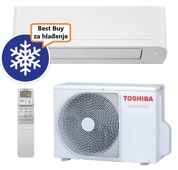 TOSHIBA KLIMA UREĐAJ 2,5kW RAS-B10B2KVG-E2/RAS-10B2AVG-E2- Seiya Classic 2, do 25m2, A++, R32