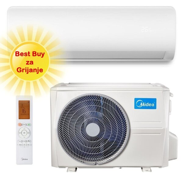 MIDEA KLIMA UREĐAJ 3,5kW MSAGBU-12HRFN8 / MOX230-12HFN8 - XTREME INVERTER Save Pro, za prostor do 35m2, A++ energetska klasa