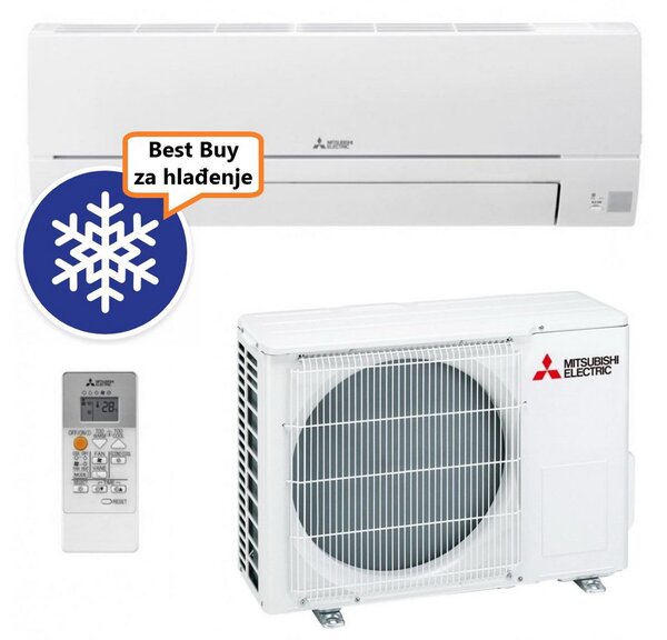 MITSUBISHI KLIMA UREĐAJ MSZ-HR25VFK/MUZ-HR25VF - 2,5 kW, MSZ-HR, za prostor do 25m2, A++ energetska klasa, R-32