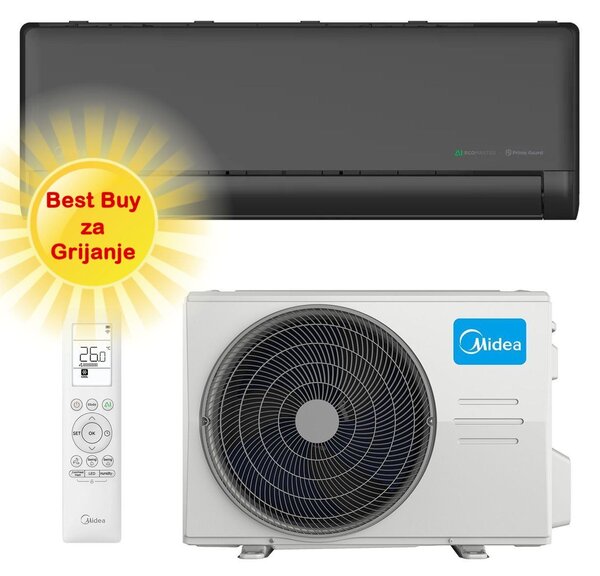 MIDEA KLIMA UREĐAJ 3,5kW EZB-12RD6-I/EZ-12RD6H-O Solstice, za prostor do 35m2, A+++ energetska klasa