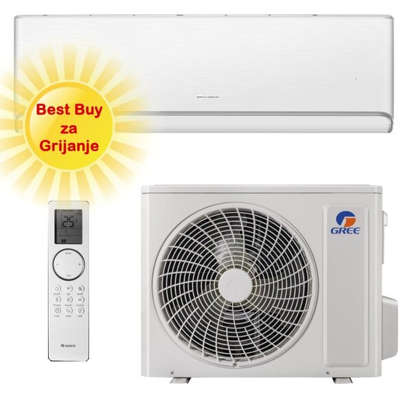 GREE KLIMA UREĐAJ 2,7kW GWH09AVCXB- Airy, za prostor do 30m2, R32, A+++ energetska klasa