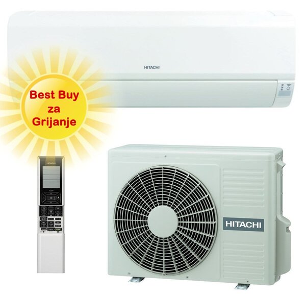 HITACHI KLIMA UREĐAJ 3,5 kW - RAK-35RPE/RAC-35WPE - MOKAI, za prostor do 35m2, A+++ energetska klasa, R-32