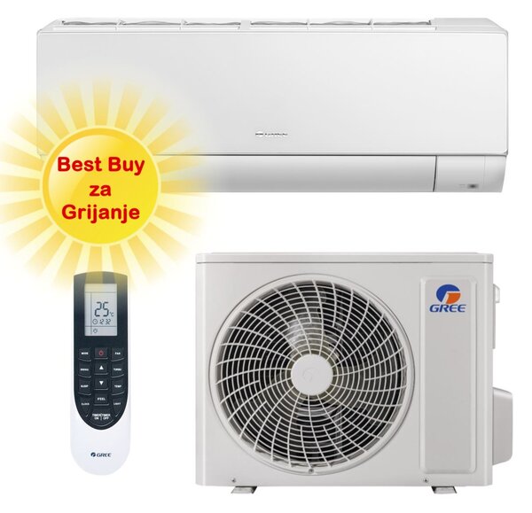 GREE KLIMA UREĐAJ 2,7kW GWH12APAXE- S-Cool, za prostor do 35m2, A+++ energetska klasa, Wi-Fi, R32
