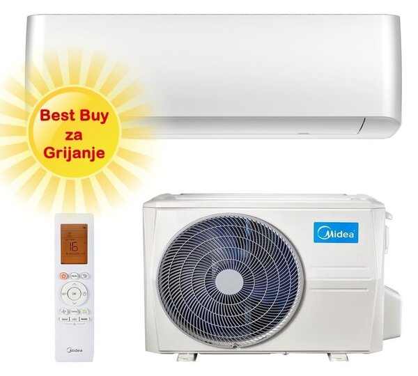 MIDEA KLIMA UREĐAJ 3,5kW MSOPBU-12HRFN8/MOX330-12HRHFN8 Oasis Plus za prostor do 35m2, A+++ energetska klasa