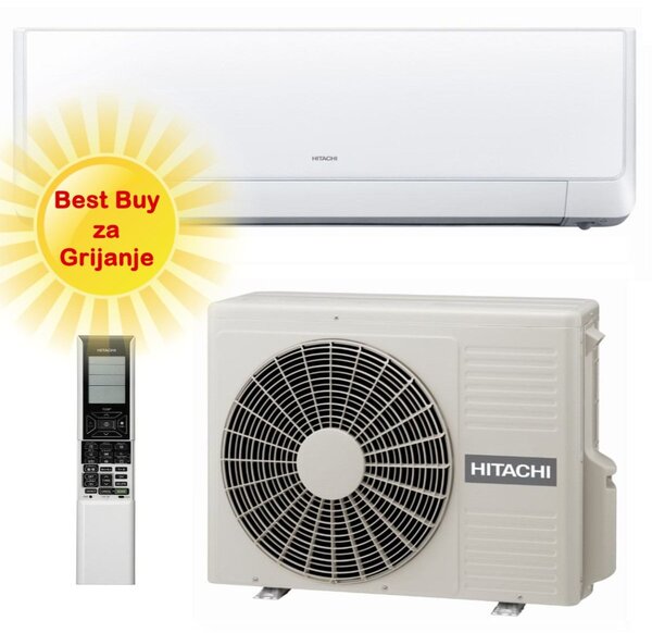 HITACHI KLIMA UREĐAJ 2,5 kW - RAK-25RXE/RAC-25WXE -TAKAI, za prostor do 25m2, A+++ energetska klasa, R-32