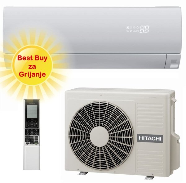 HITACHI KLIMA UREĐAJ 2,5 kW - RAK-25PSES/RAC-25WSE - LORAI AIR PUR, za prostor do 25m2, A+++ energetska klasa, R-32